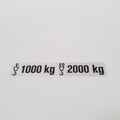 Load plate 1000/2000kg 26x142mm
