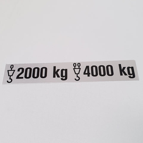 Load plate 2000/4000kg 26x142mm